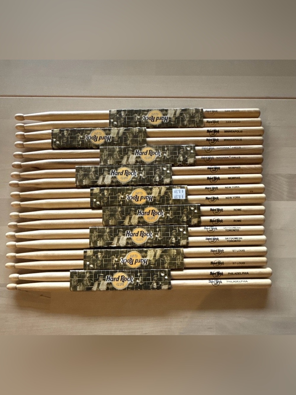 Hard Rock Drumsticks - Assorted Cities